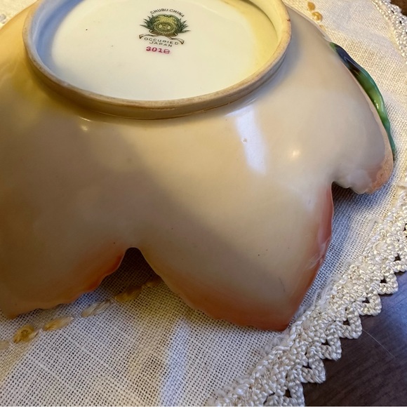 Vintage Chubu China Trinket Dish Occupied Japan Japanese Maple Leaf 🍁 Fall - Picture 8 of 8